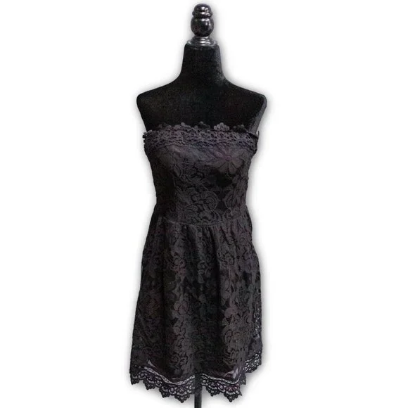 chinese dress ladies Black Lace High Low Dress - All Dresses main image 0